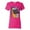 Fuschia, variant on Funny Neon Pug | Dean Russo Art Animal Lover Womens T-Shirt, Light Pink, Large