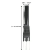 PENIKOKO 2pcs Black Anti-Static Rat Tail Comb Set for Hair Styling, Salon, and Daily Home Use