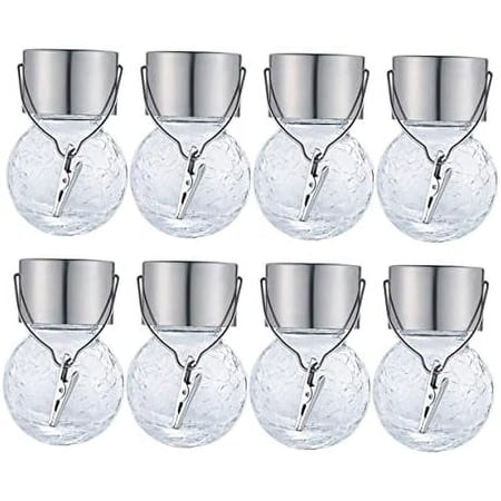 LINLIN 8pcs Solar Light Solar Hanging Light Crystal Globe Lights Globe Lighting Solar Lights for Outside Lantern Pendant Light Outdoor Pendant Lights Solar Crack Ball Solar Power Light