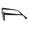 thumbnail image 3 of Retro Horn Rim Hipster Plastic Fashion Sunglasses All Black, 3 of 4