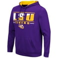 thumbnail image 2 of Men's Colosseum Purple LSU Tigers Slash Stack 2.0 Pullover Hoodie, 2 of 3