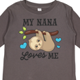 thumbnail image 4 of Inktastic My Nana Loves Me with Sloth and Hearts Boys or Girls Long Sleeve Toddler T-Shirt, 4 of 5