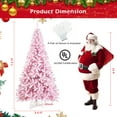 thumbnail image 2 of Gymax 7.5FT Pre-Lit Hinged Artificial Snow Christmas Tree Decor Tree w/ 450 LED Lights, 2 of 10