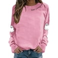 thumbnail image 1 of HUITKMM Chandail à Capuche pour Femmes Imprimé Halloween Manches Longues Sans Capuche Mode Automne Décontracté Col Rond Chandail Graphique pour Automne Hiver, 1 of 5