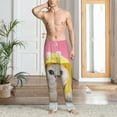 thumbnail image 5 of Uemuo A Funny Cat Pattern Men's Wide Leg Palazzo Lounge Pants with Pockets Light Weight Loose Comfy Casual Pajama Pants-Medium, 5 of 9