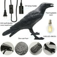 thumbnail image 6 of Homchum Raven Table Lamp, Crow Bird Resin Desk Lamp for Bedroom Living Room Decor, Black, 2 Pack, 6 of 8