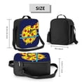 thumbnail image 2 of Pofeuu PLANETA EN FORMA DE PIZZA Print Lunch Bag Women Insulated Lunch Box Reusable Leakproof Large Spacious Cooler Tote for Women Men, 2 of 7