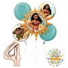 Moana 4th Birthday party Supplies and Princess Balloon Bouquet Decorations