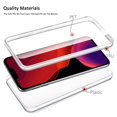 thumbnail image 3 of Funda completa de silicona TPU para iPhone, carcasa transparente de doble cara para modelos 14, 13, 12, 11 Pro Max, X, XR, XS Max, 8, 7, 6 Plus, SE, 360, 3 of 4