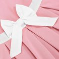 thumbnail image 7 of IBTOM CASTLE Kids Girls 1950s Retro Vintage Tea Party Bowknot Dress Short Puff Sleeve Contrast Panel Swing Party Dresses 7-8 Years Pink, 7 of 7