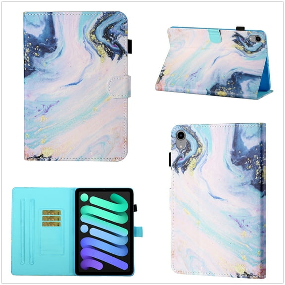 TECH CIRCLE iPad 10th Generation Case 2022, Flip Folio PU Leather Lightweight Stand Case with Auto Sleep/Wake Wallet Case for iPad 10th Gen 10.9 inch 2022 A2696 A2757 A2777, Marble