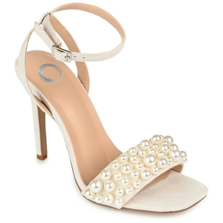

Journee Collection Womens Romey Buckle High Stiletto Open Toe Pumps