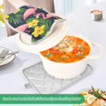 thumbnail image 3 of Yayeee Pot Holders Kitchen Heat Resistant with Pocket 7"x9.8" Cotton Oven Cooking Hot Pads, Flamingo Pattern, 3 of 7