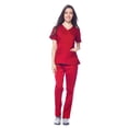 thumbnail image 2 of Dagacci Medical Uniform Women's Scrub Set Stretch and Soft Y-Neck Top and Pants, 2 of 6