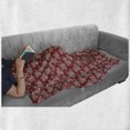 thumbnail image 6 of Cherry Blossom Soft Flannel Fleece Throw Blanket, Scattered Bale of Hay Illustration Randomly Placed Cherry Flowers, Cozy Plush for Indoor and Outdoor Use, 60" x 80", Ruby and Eggshell, by Ambesonne, 6 of 6