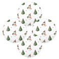 thumbnail image 2 of 15.4" Round Placemat Set of 4 Polyester Fabric Place Mats Non-Slip Dining Kitchen Table Mats for Kitchen Party Decor Cute Snowman and Christmas Tree, 2 of 5