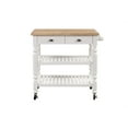 thumbnail image 3 of Linon Ridgeway Wood Kitchen Cart in White, 3 of 10