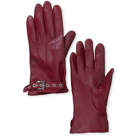 Leather Buckle Gloves