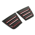 thumbnail image 2 of Side Window Louver, Anti Deform Side Window Air Vent Cover Scratch Proof High Toughness  For Car Black + Red Trim, 2 of 8