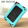 thumbnail image 4 of Dteck with Shoulder Strap Case for Apple iPad Air 4th Generation (2020 Released) 10.9-inch,Shockproof Armor Rubber Hybrid Hard iPad Pro 11" 2020/2018 Protective Shell Kickstand Cover,Mint+Black, 4 of 6
