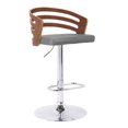 thumbnail image 1 of Taburete de bar Armen Living Adele ajustable, giratorio, gris nogal, 1 of 7