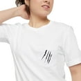 thumbnail image 5 of Effete Feline Claw Marks Scratch Unisex Pocket T-shirt, 5 of 9