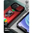 thumbnail image 5 of CoverON For Apple iPhone 13 Case, KickStand Ring Credit Card slot Camer Cover Phone Magnetic holder, Red, 5 of 8