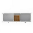 thumbnail image 5 of Castello USA 72 Alicia White Wood Vanity Base with Black Handles, 5 of 5