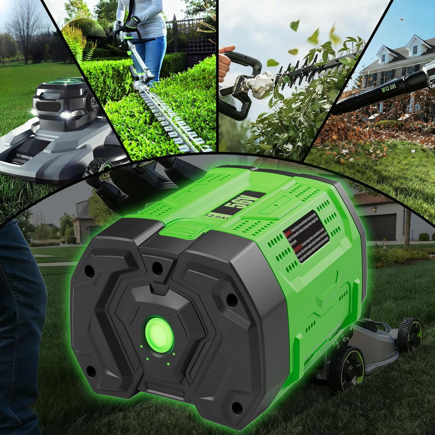 Enermall 56V 12000mAh Replacement Battery for EGO 56V Battery BA2800T Compatible with EGO 56 Volt Battery Tools Lawn Mower Leaf Blower