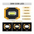 thumbnail image 2 of Reflector LED recargable 30W 2000LM Reflector para sitio de construcción Luz de trabajo 3 modos Linterna portátil Reflector LED USB para camping, sitio de construcción, garaje, taller (1, 2 of 5