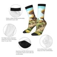 thumbnail image 3 of Fotbe Cartoon Mushroom House Pattern Long Socks for Men & Women – Breathable & Stretchy Compression Socks, Ideal for Running, Travel, and Everyday Wear Size 5-11, 3 of 6