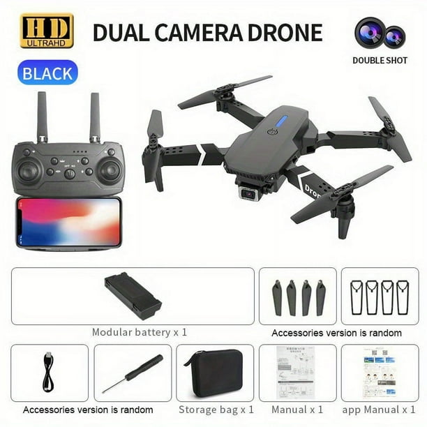E88Pro Drone HD Dual Camera Single Battery One Click Return WIFI Connection Aerial Photography Uav Optical Flow Height Quadcopter Remote Control