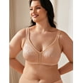 thumbnail image 4 of Wingslove Women's Full Coverage Plus Size Bra Non Padded Wireless Minimizer Bra, Pink Nude 48H, 4 of 5