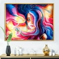 thumbnail image 2 of Designart 'The Girl Portrait With The Glowing Hair' Modern Framed Canvas Wall Art Print, 2 of 5