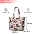 thumbnail image 4 of Yorkie and Pioneer Flower Travel Tote Bags for Women Carry On,Large Weekender Bags for Women Travel,Multi Functional Duffle Bag for Work,Shopping,Sports, 4 of 5