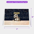thumbnail image 5 of Happy New Year Australian Shepherd Welcome 2025 Balloon Firework Party 7x5in Folded Greeting Card Aussie Dog Lover Gifts Single Note Card with Envelope - 01014, 5 of 5