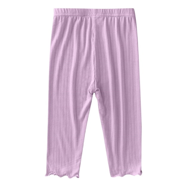 Odeerbi 1-9 Años Niñas Mallas Elásticas de Modal Pantalones Capris Verano Color Sólido Malla Transpirable Pantys Cortos