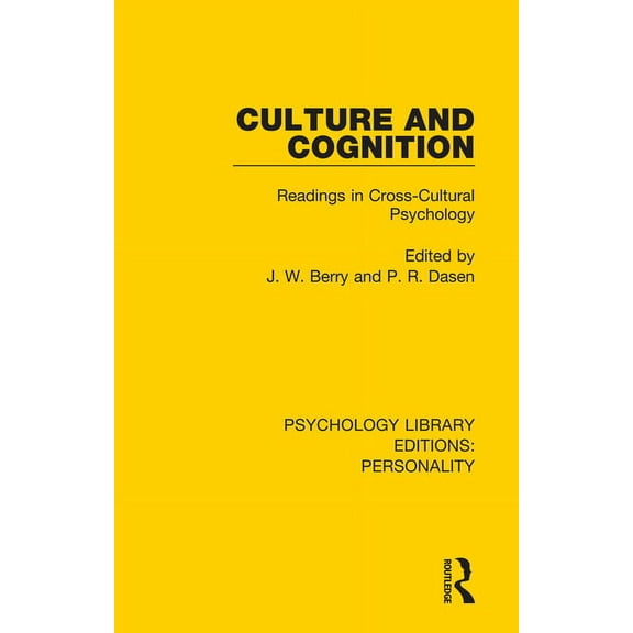 Psychology Library Editions: Personality Culture and Cognition: Readings in Cross-Cultural Psychology, (Paperback)