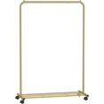 thumbnail image 1 of Clothes Rack with Wheels . Garment Rack Clothing Rack for Hanging Clothes with Dense Mesh Storage Shelf lb Load Capacity Brakes Steel Frame UHSRBK, 1 of 8