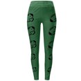 thumbnail image 3 of Cavosen Womens Leggings Elastic Waist Green Butt Lifting Long Pants Stretchy Running Fitness Tight Seamless Baseball Heart Print Skinny Yoga Pants Athletic Workout Trousers M, 3 of 3
