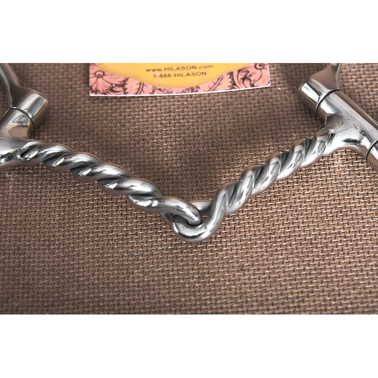 BAR H Equino 5' Snaffle Bit In Acciaio Inox Per Cavalli - Western - Nero