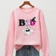 thumbnail image 4 of Moda mujer casual manga larga o-cuello impreso damas sudaderas tops Pompotops gfhjh1191, 4 of 6