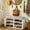 Cloud White, variant on LEDREM Shoe Storage Bench with Removable Cushion, Entryway Bench with Padded Seat, 6 Open Compartments, Adjustable Shelves, Cloud White
