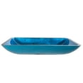 thumbnail image 3 of KRAUS Irruption Rectangular Glass Vessel Sink in Blue with Pop-Up Drain in Satin Nickel, 3 of 5