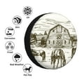 thumbnail image 4 of Easygdp Horses Grazing On Meadow Wheel Cover,Spare Tire Cover,4-17in Spare Tire Cover Universal Fit for Trailer, Car, Truck, SUV, Jeep-17 inch, 4 of 6