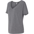thumbnail image 3 of BELLA 8815 BellaCanvas Ladies` Flowy Basic V-Neck Tee 8815, S, Grey Triblend, 3 of 6