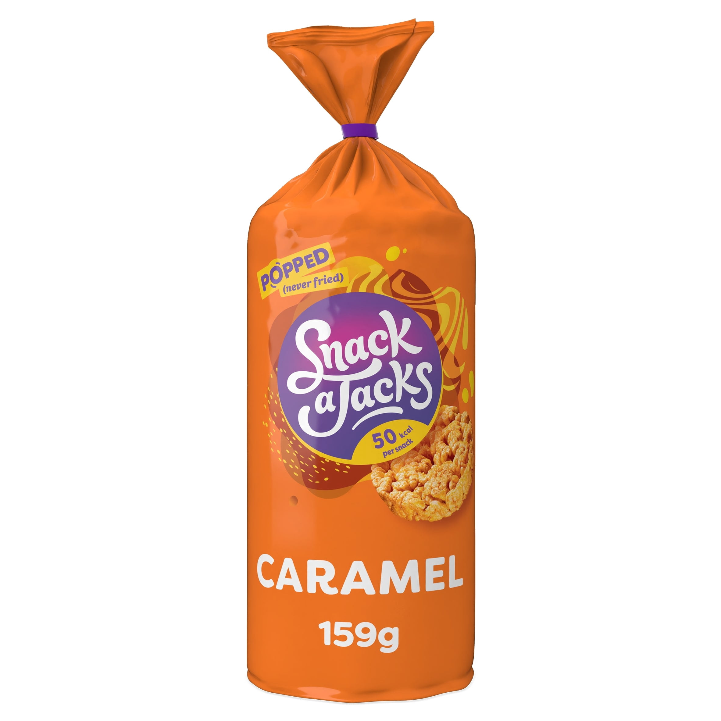 Snack a Jacks Caramel Jumbo Rice Cakes 159g, Imported from Britain