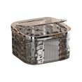 thumbnail image 2 of Fiudx Papelera de Escritorio con Elegante Diseño de Ondas de Agua, Tapa Automática Silenciosa, Fácil de Usar con Un Solo Clic, Ideal para Oficina En Casa, Espacios Modernos, Fácil Gestión de Residuos, 2 of 6