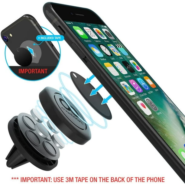 Maxboost Car Mount, Pack] Universal Air Vent Magnetic Phone Car Mounts Holder for Xs/Max/XR/X/8/7 Plus/6S/6/SE, Galaxy S9/S8/S7Edge, LG Note 8/5 and Mini Tablet (Compatible Most - Walmart.com