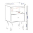thumbnail image 3 of Liberty Mid-Century Modern Nightstand 1.0 with 1 Cubby Space and 1 Drawer with Solid Wood Legs, 3 of 5